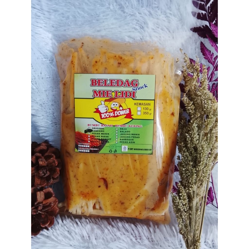 

mie lidi gepeng basah rasa rendang