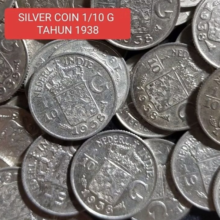 #14.SCK. KOIN KUNO || KOIN PERAK || SILVER COIN 1/10 G TAHUN 1938
