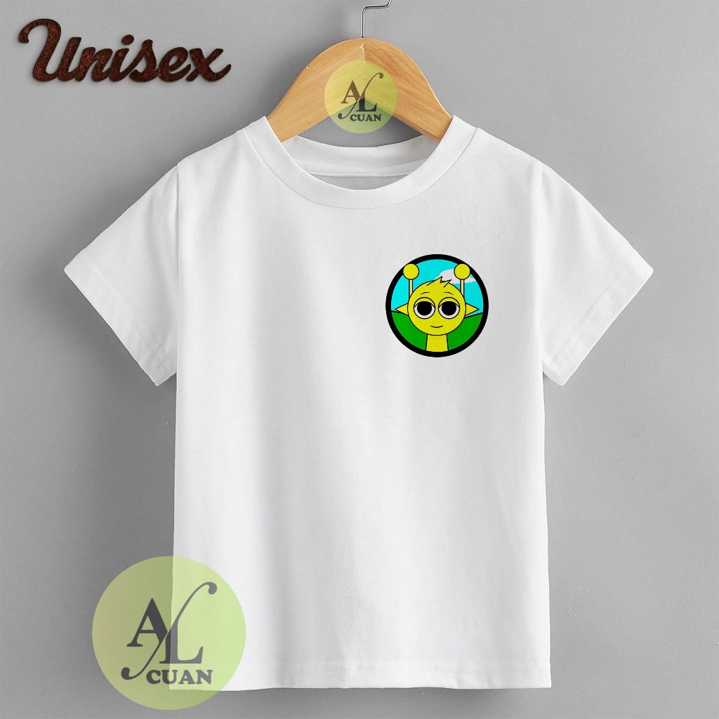Atasan Anak Kaos Oblong Anak Unisex Gambar LOGO SPRUNKI KUNING (GR.74) Buat Anak Umur 1-10 Th Tahun 