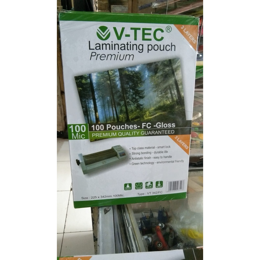 

LAMINATING VTEC F4 / LAMINATING PANAS FOLIO ISI 100 / PLASTIK LAMINATING IJAZAH SERTIFIKAT
