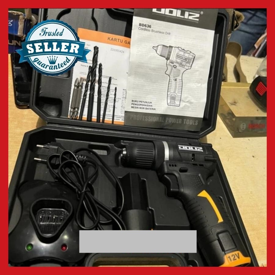Bor Baterai Brushless Drill  10mm 12V