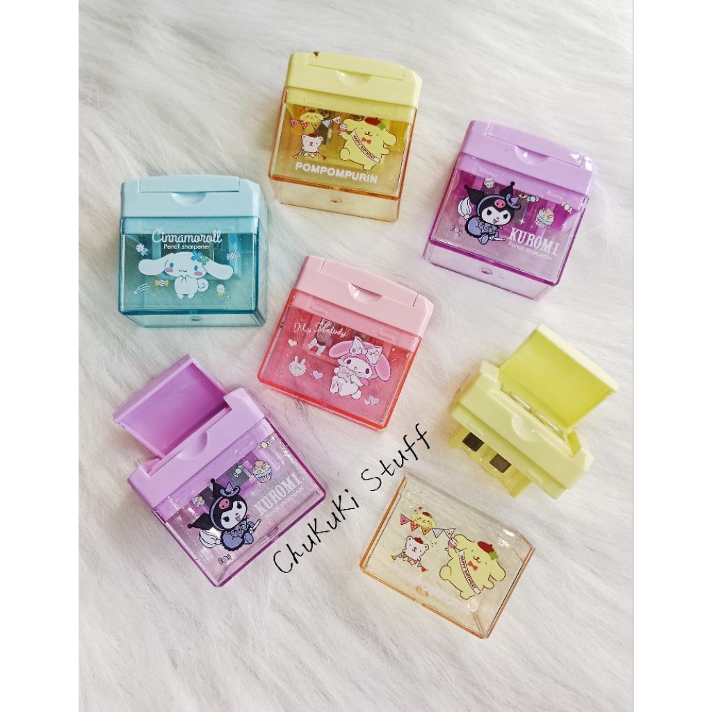 

Rautan pensil serutan pensil Sanrio Kuromi melody cinnamoroll pompopurin