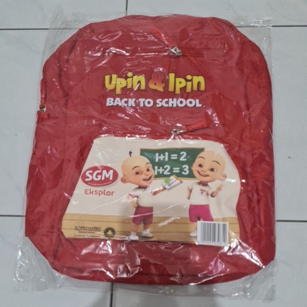 TAS RANSEL UPIN UPIN/BACK PACK UPIN IPIN/TAS SEKOLAH LUNCH BAG SET MEWARNAI