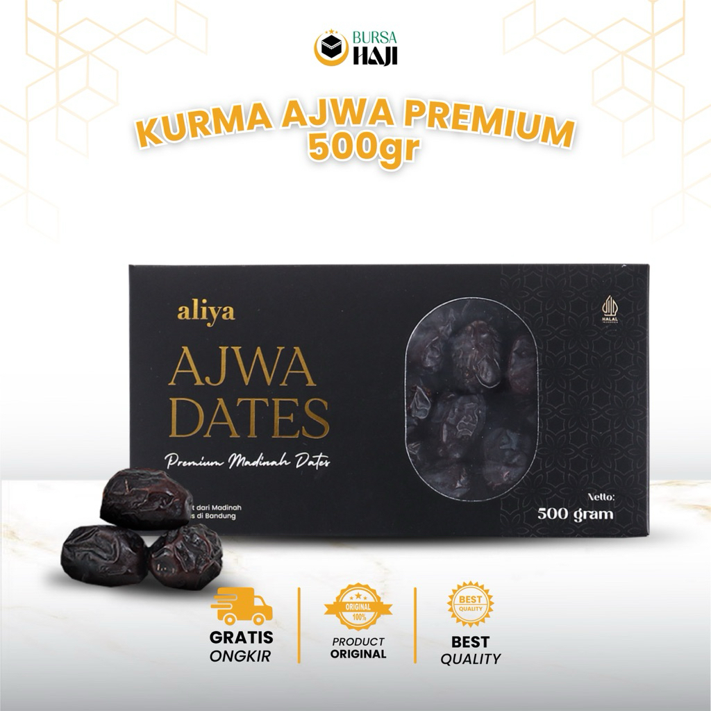 

Kurma Ajwa 500 Gram | Kurma Nabi Premium Madinah Jumbo Aliya