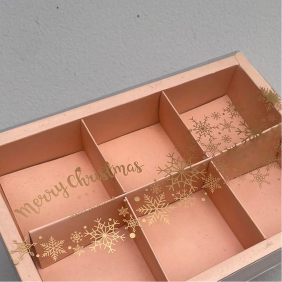 

Box Dus Natal Christmas Sekat 6 Mikanatal Eggtart Fruit Tart Plus Tag Warna Pink Salem