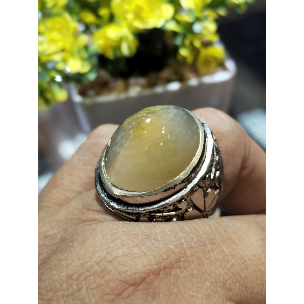 natural cincin batu pandan  kapas lumut