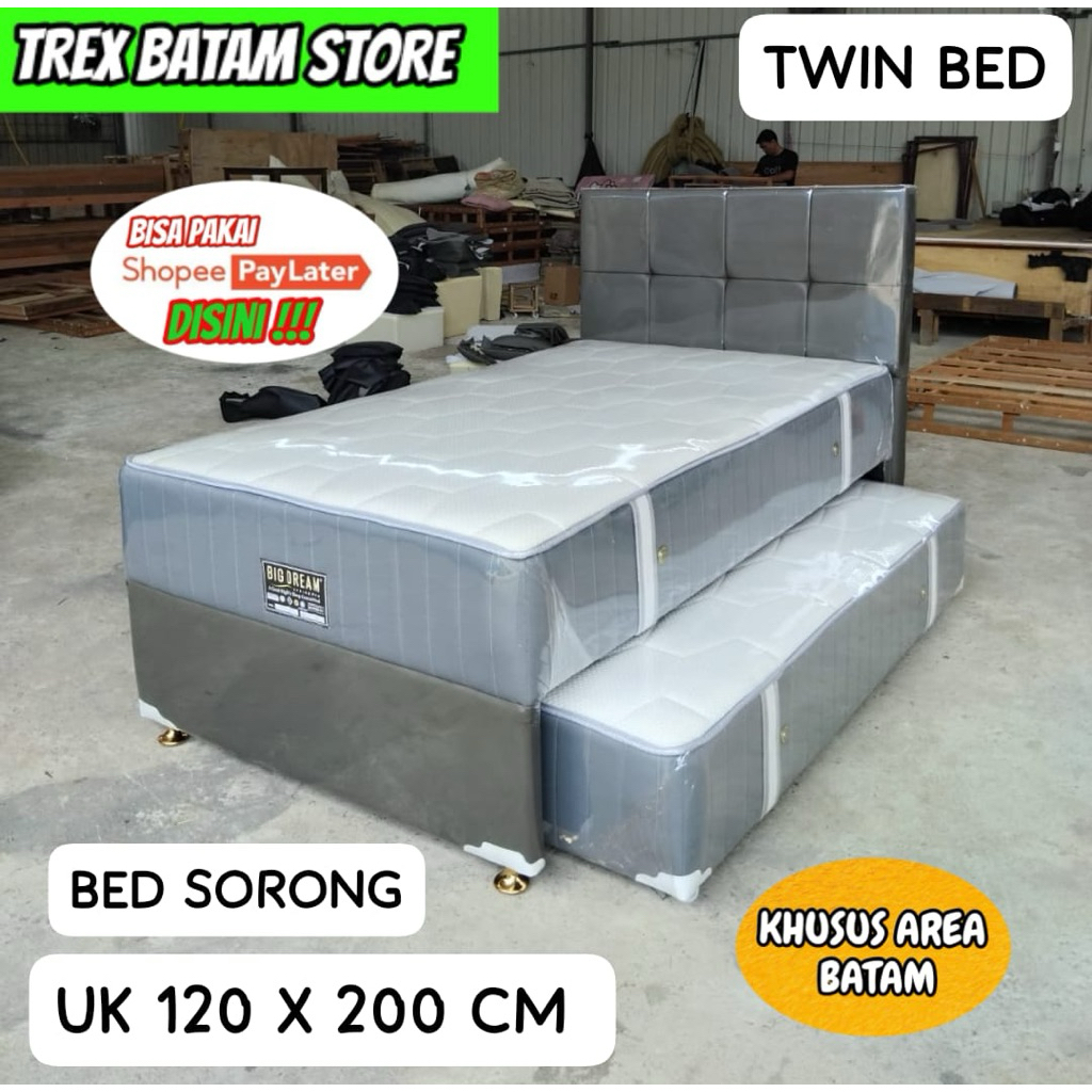 KASUR + DIVAN BIGDREAM BED SORONG BY BIGLAND TWIN BED UK 120 X 200 CM [ BATAM ]