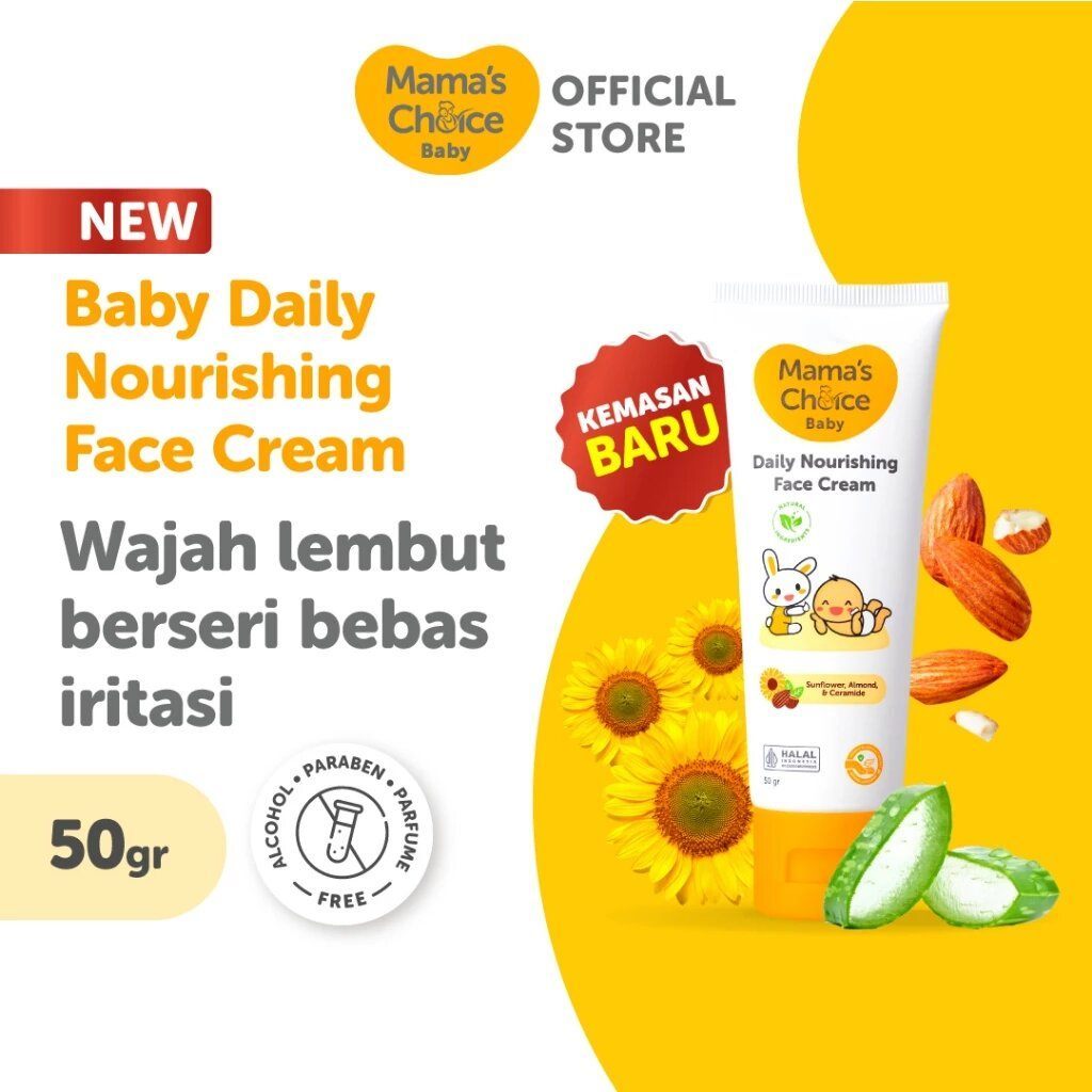 AUDY BABY - Cream Wajah Bayi | Mama's Choice Baby Daily Nourishing Face Cream - Skincare Bayi Krim P