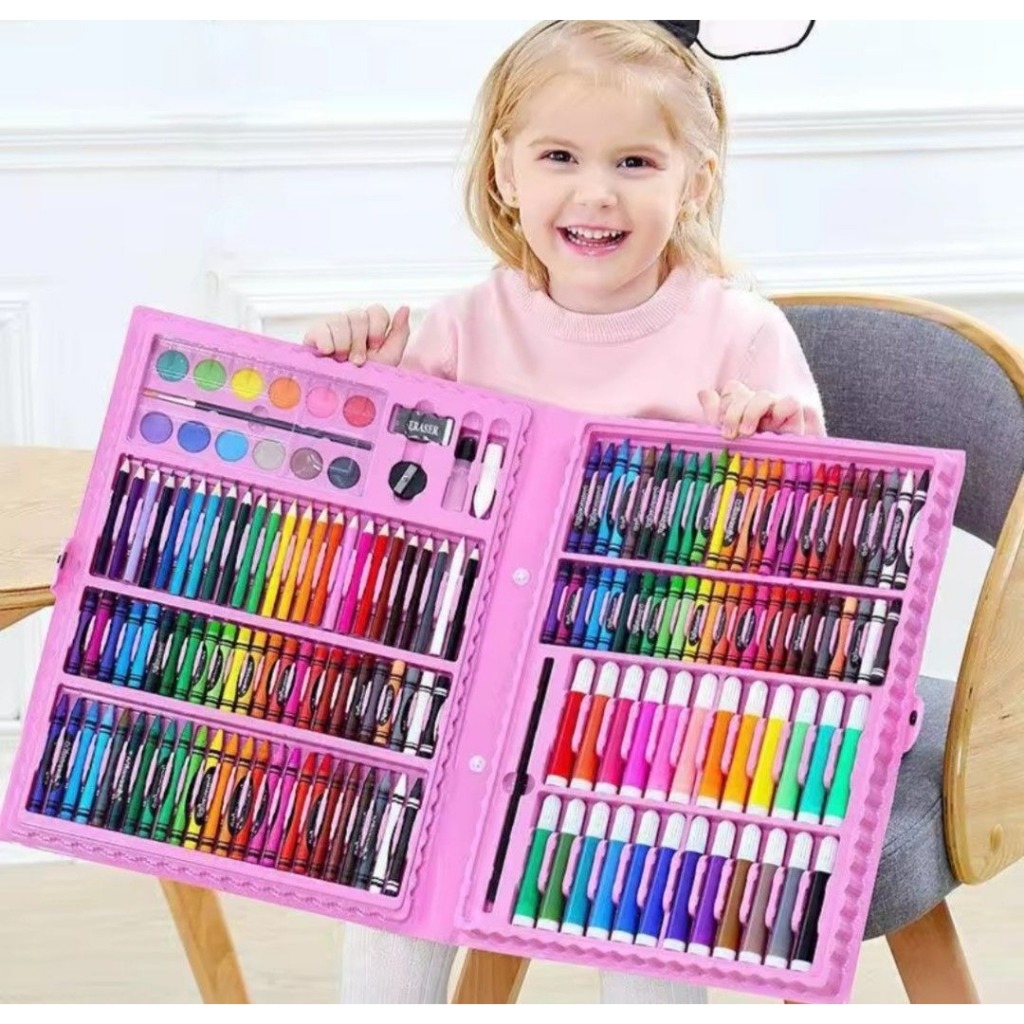 

Crayon Pensil Warna Art Set Pensil Warna Crayon / Crayon Set 150 pcs / Krayon Set / Art Set / Perlengkapan Menggambar / Mainan Edukasi Anak Perlengkapan Menggambar Melukis Crayon Krayon Dan Pastel Spidol