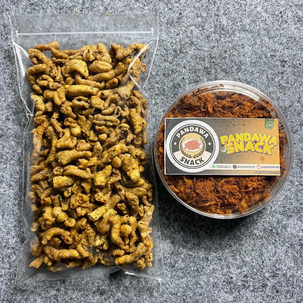 

Usus Ayam Crispy Pedas Original 250gr Paket Bundling Abon Ayam 100gr