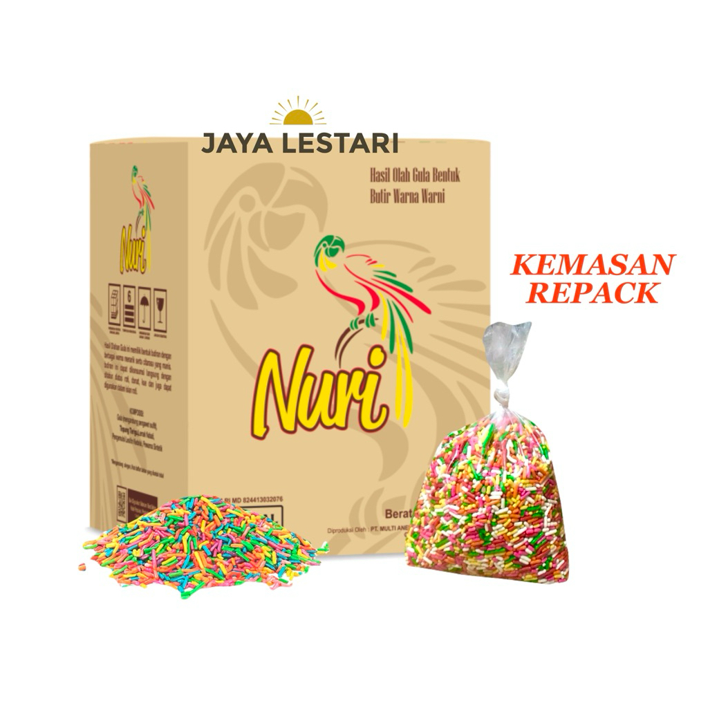 

Nuri Meses Warna Warni Repack (250g, 500g, 1kg)