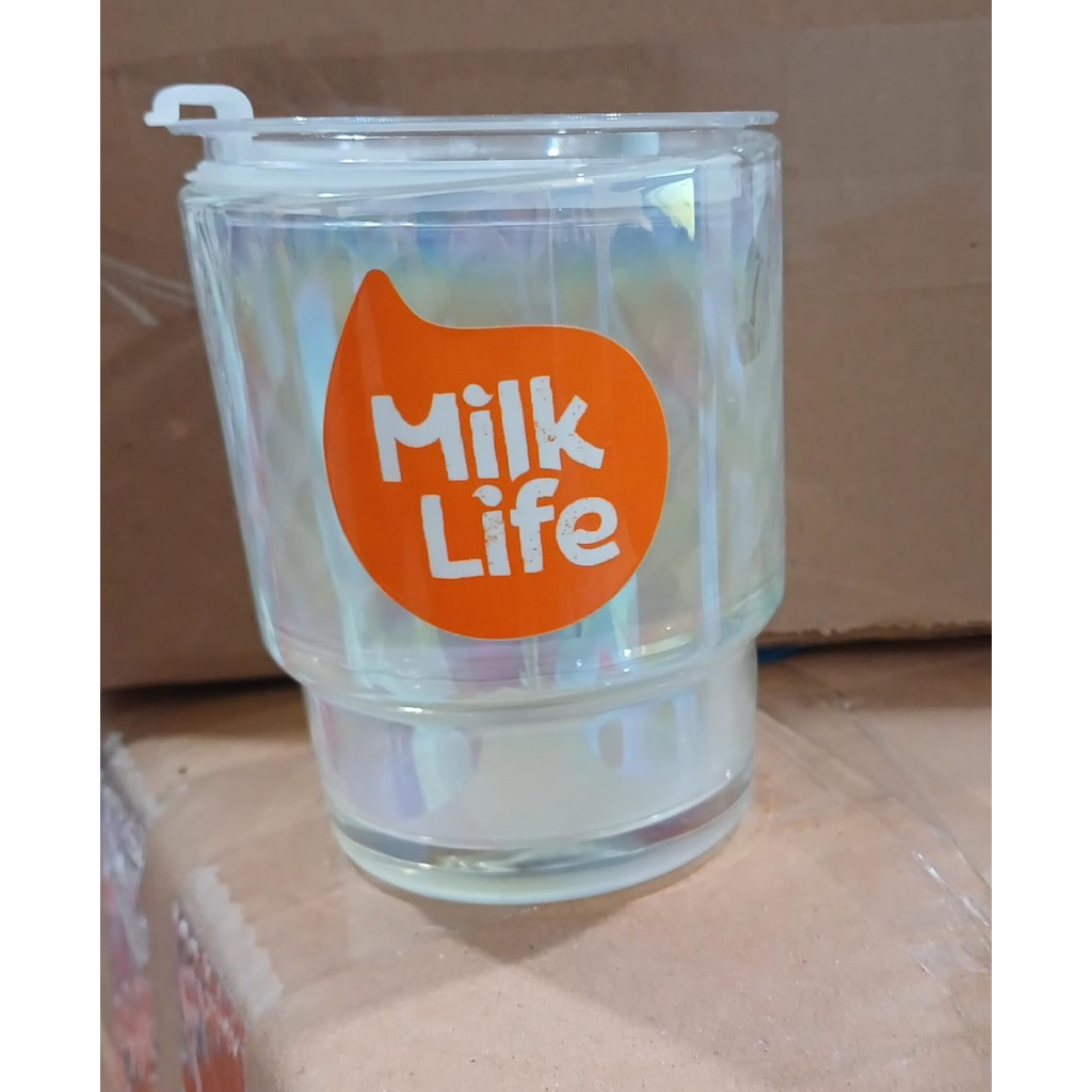 GELAS HOLOGRAM MILK LIFE