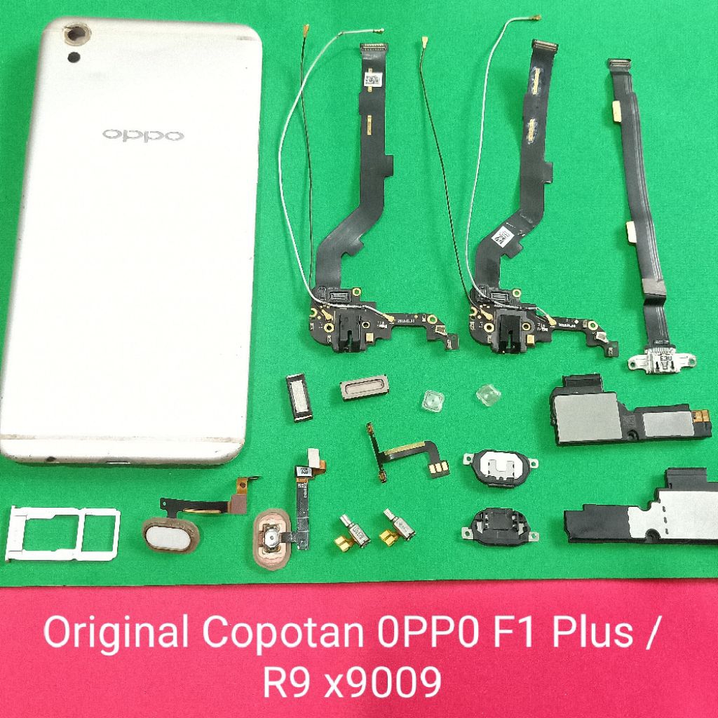 Sparepart Oppo F1 plus / R9 X9009 Second Original Copotan Vibrate  speaker atas  Kabel siyal  finger