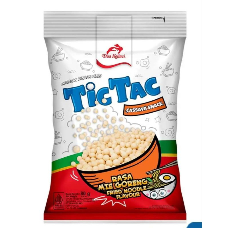 

[oddsolshop] pekanbaru/Dua Kelinci Tic Tac Snack Mie Goreng 80GR Fried Noodle Flavour