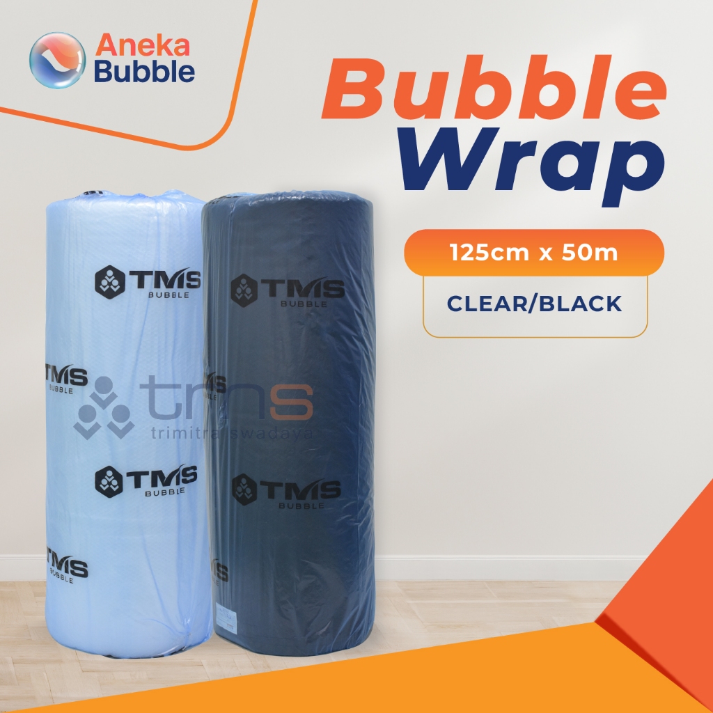 

Bubble Wrap 125cm x 50m - Plastik Bubble Packing Bungkus Biru - Clear/Bening