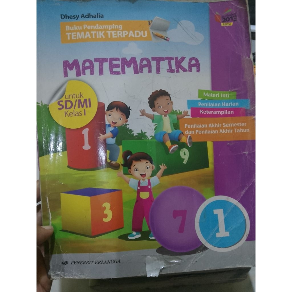 Buku paket matematika kelas 1 SD Erlangga