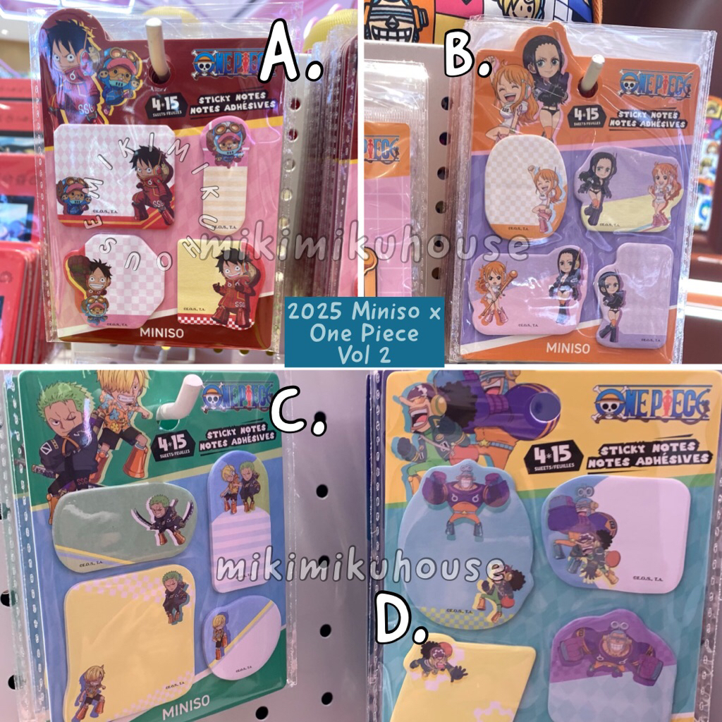 

MINISO x ONE PIECE EGGHEAD STICKY NOTES NOTEPAD LUFFY ZORO ROBIN SANJI NAMI JINBE BROOK MEMO NOTE PAD BUKU WEEK PLANNING MINISO ONEPIECE EGG HEAD ISLAND 2025 VOL 2 MERCHANDISE ORIGINAL OFFICIAL
