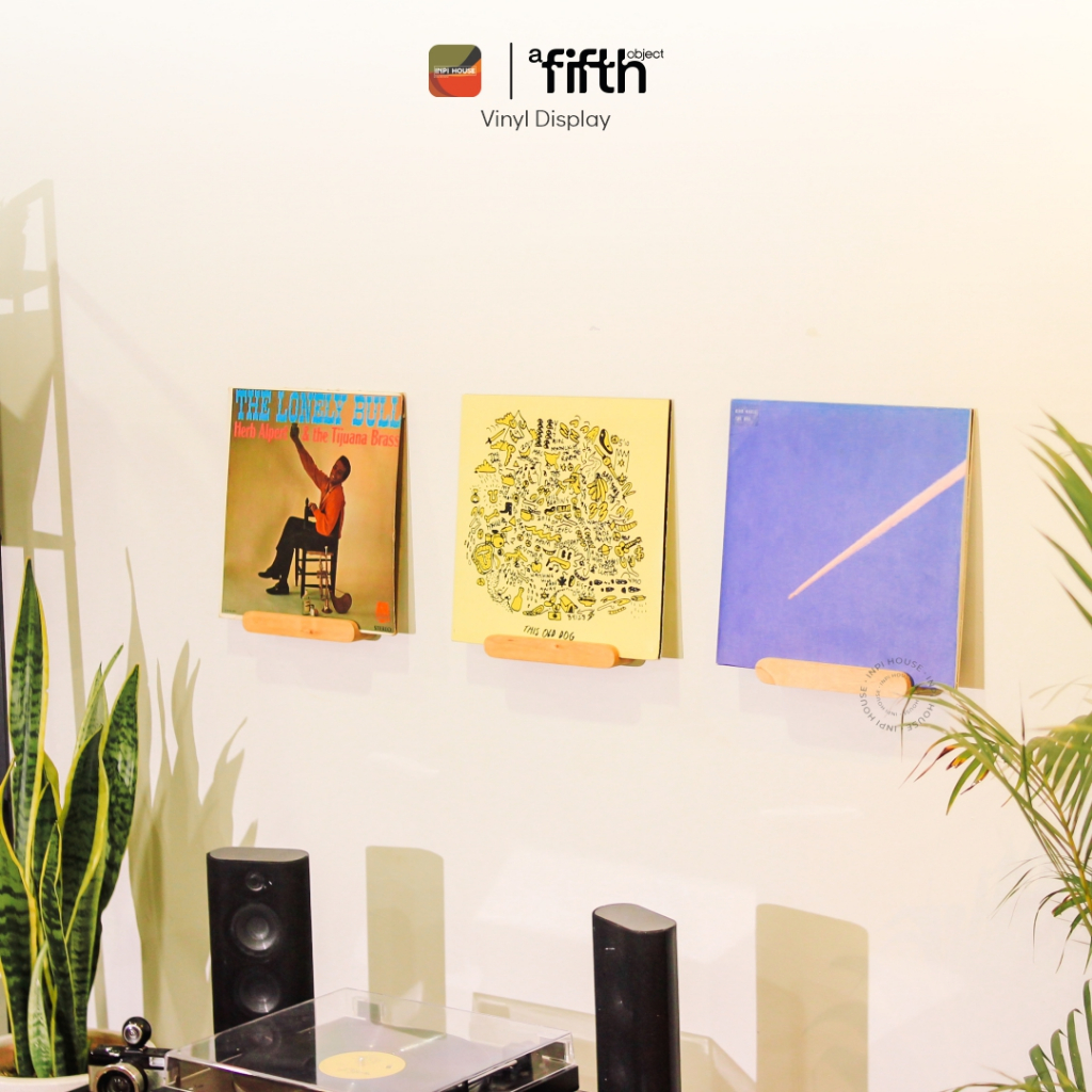 Display Dinding Musik Piringan Hitam Vinyl Kayu - A FIFTH OBJECT