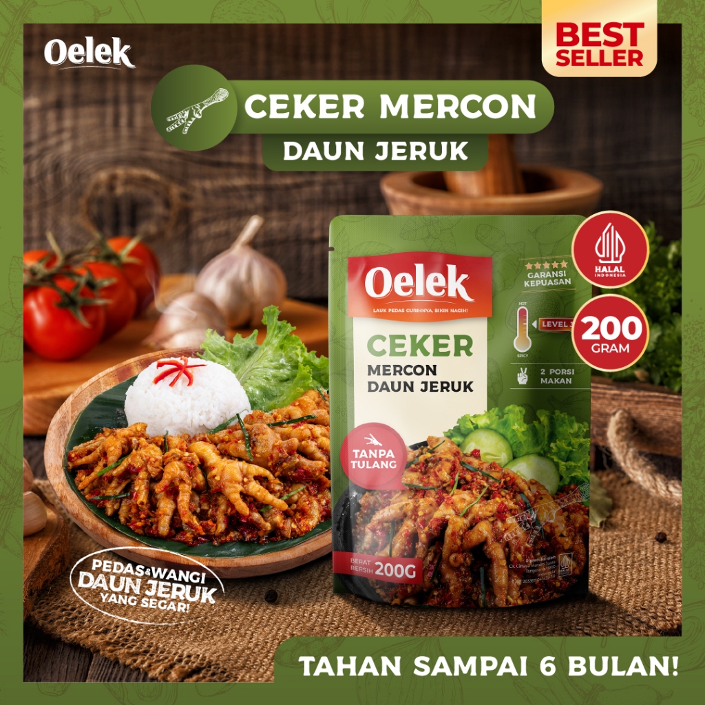 

Oelek Ceker Daun Jeruk Tanpa Tulang / Ceker Daun Jeruk Mercon Pedas / Lauk Siap Saji / Lauk Sambal