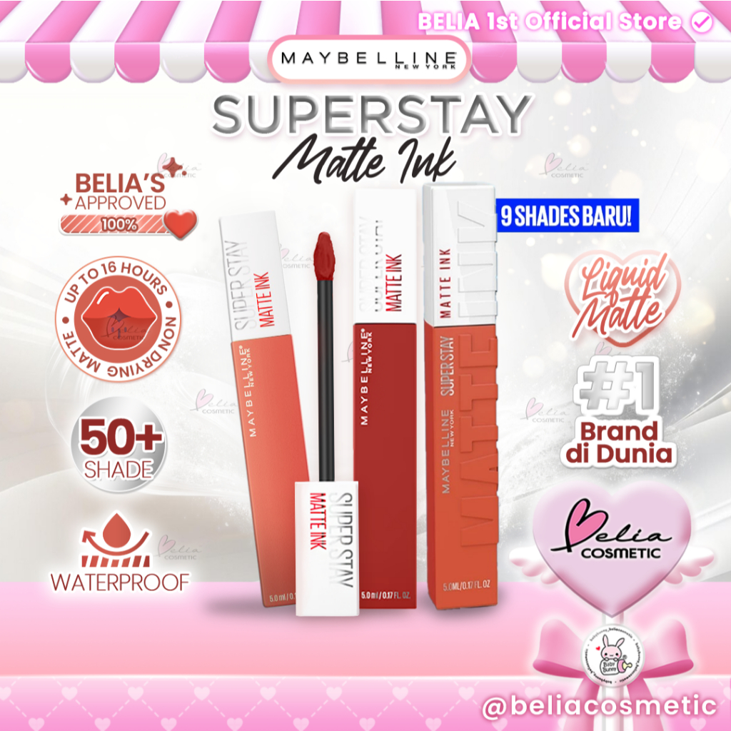 ❤ BELIA ❤ (Part 2) CITY | Rogue Reds Edition Super Stay Matte Ink Maybelline Superstay Lip cream