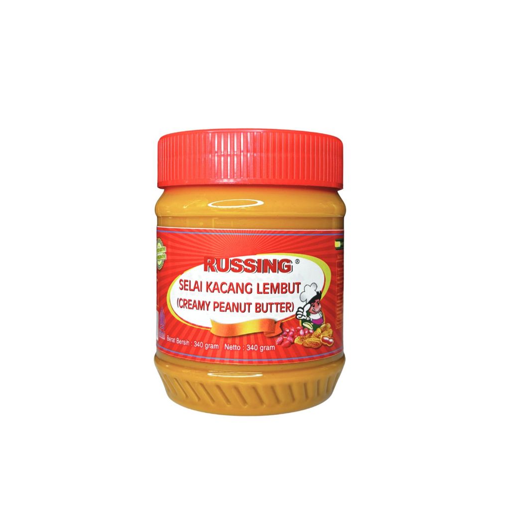 

Russing - Bpom Halal Selai Kacang Peanut Butter Creamy/Crunchy/Olesan Roti 340g