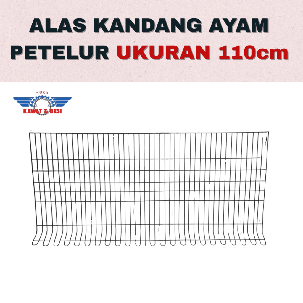 Alas Kandang Ayam Petelur Ukuran 110cm Galvanis