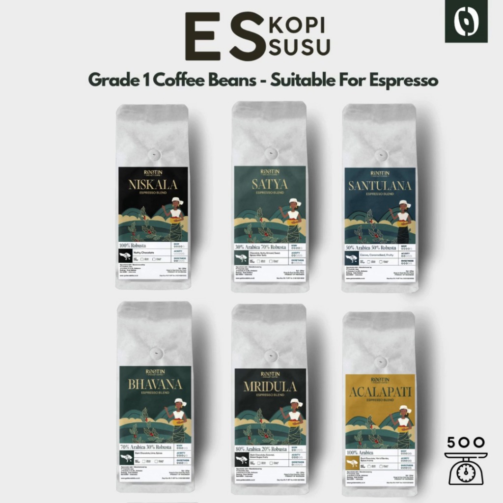 

Rootin Coffee Es Kopi Susu - Grade 1 Biji Kopi Coffee Beans Suitable For Espresso