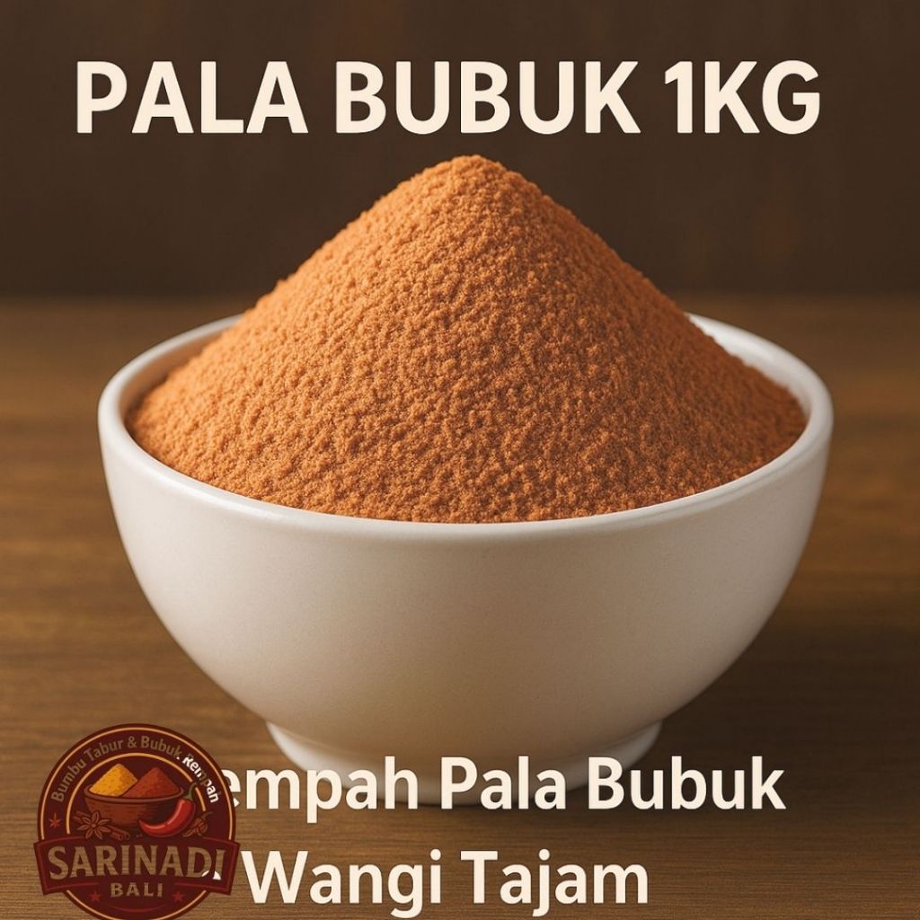 

Pala Bubuk 1Kg Kiloan Rempah Premium Murni Wangi Tajam Asli Khas Masakan Nusantara