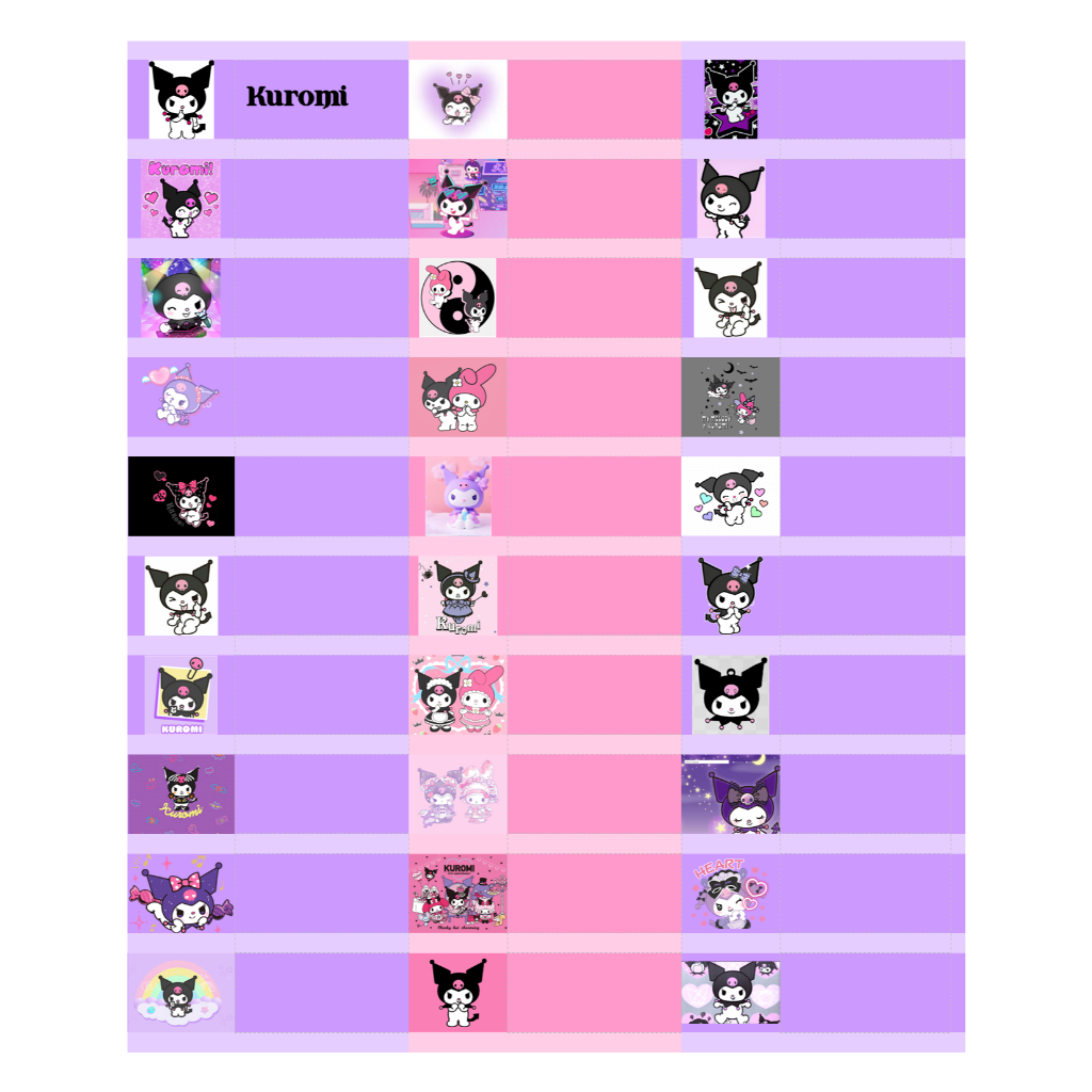 

Sticker Label Karakter - Kuromi Sanrio