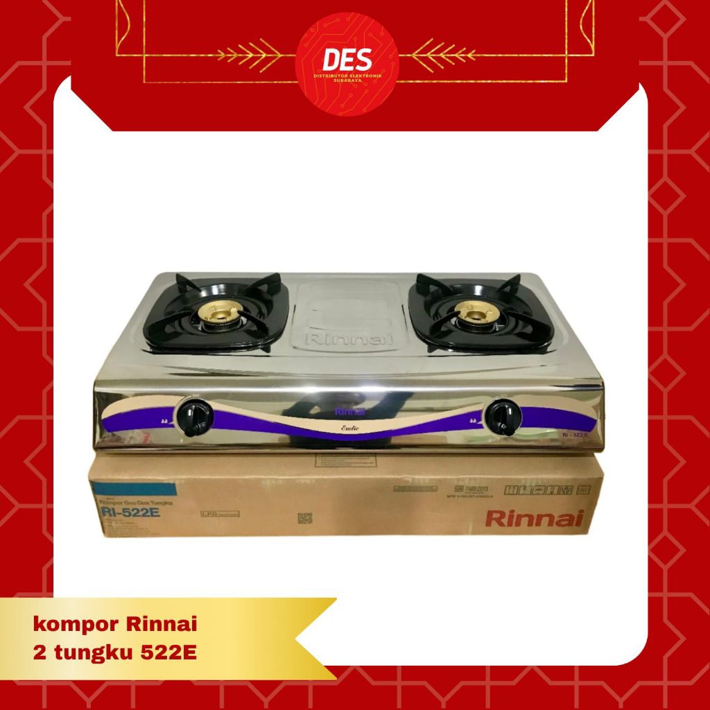 KOMPOR GAS RINNAI 2 TUNGKU 522E/522C