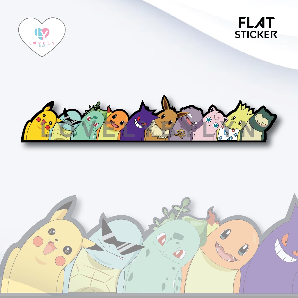 

Flat Sticker Horizontal Pokemon Diecut