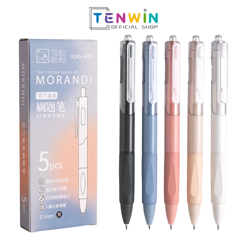 

5 /10 pcs Pena Gel Tinta Hitam Macaron 0,5mm/Pena Gel Tinta Hitam Macaron 0,5mm untuk Alat Tulis Sekolah