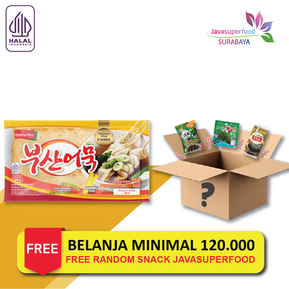 

Busan Eomuk Halal / Odeng Korea Fish Cake Halal 200g+Bumbu