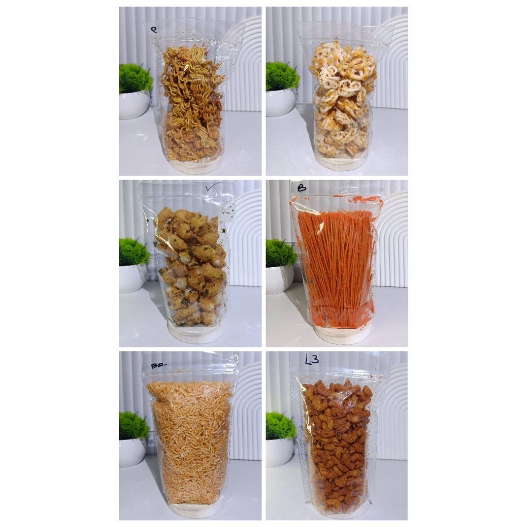 

SnackmurahmielidiseblakrafaelbihunsiomaymakaronipipamiekriukNyemilNusantara/100gram