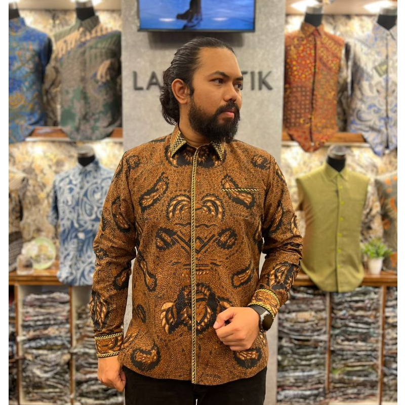 Lano Batik Tulis Klasik Bahan Katun | Kemeja Batik Pria Lengan Panjang | TLS