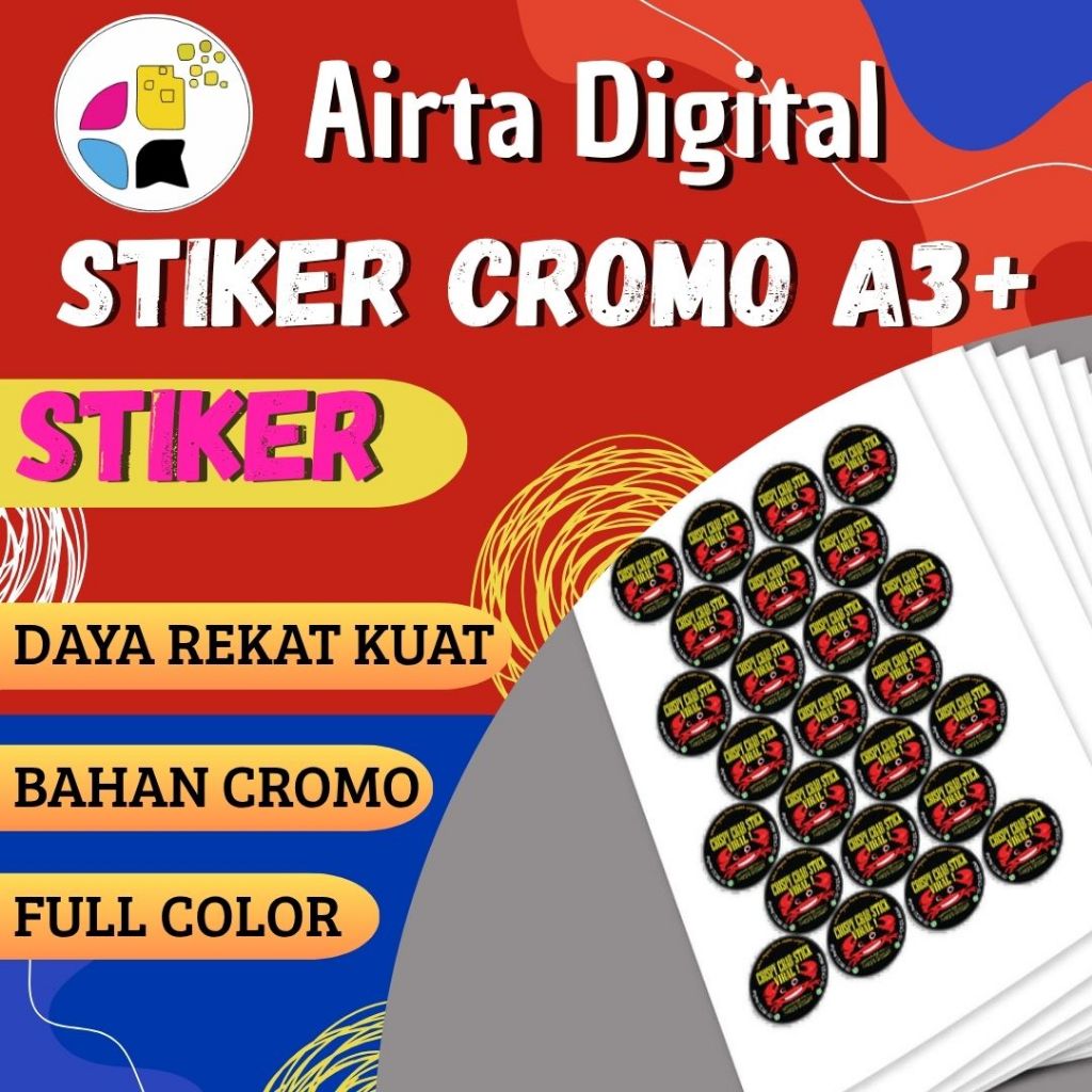 

Cetak Stiker Chromo Bulat - Label Makanan - Toples - Kemasan Botol Minuman Custom