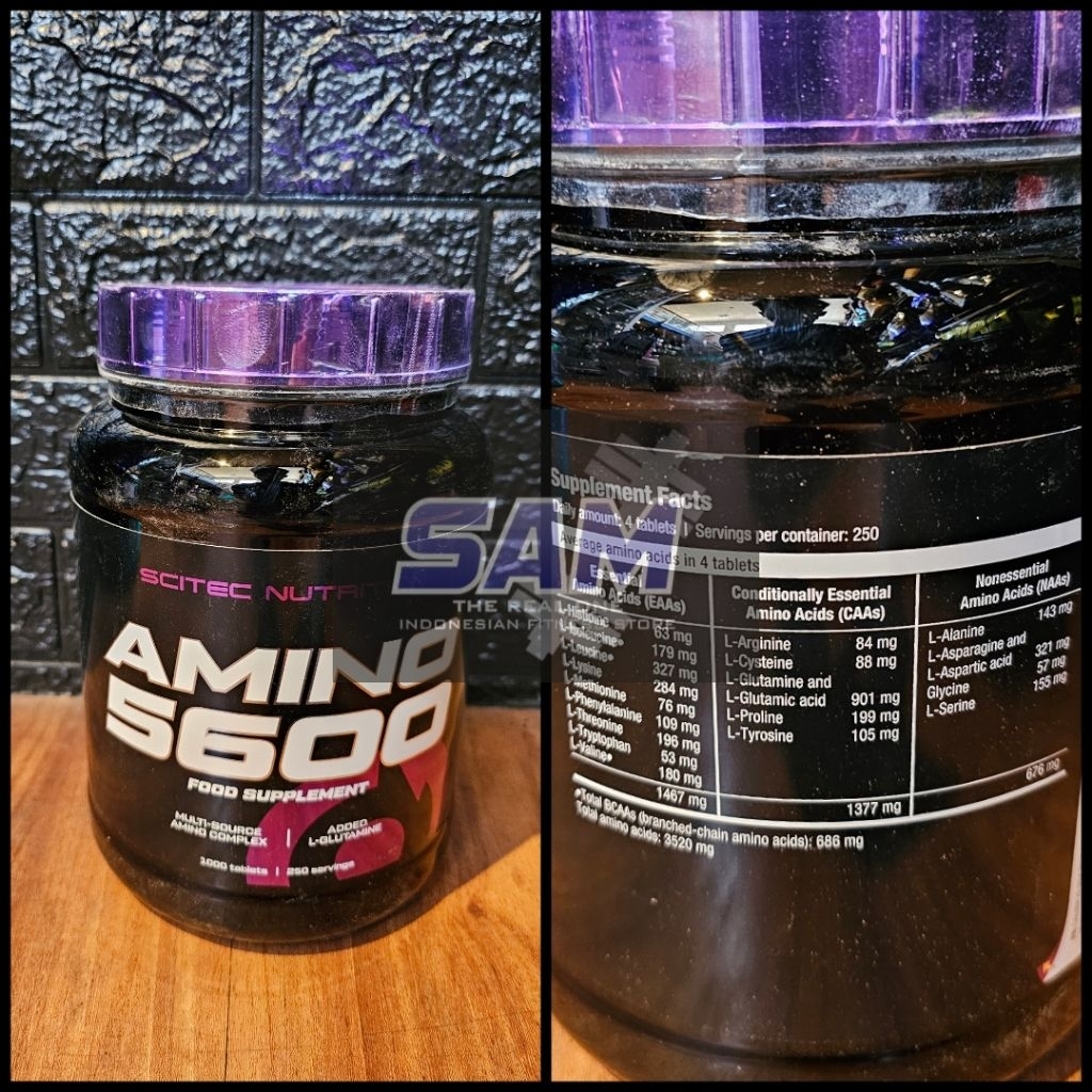 Suplemen Fitness SCITEC Amino 5600 1000 tablet Malang