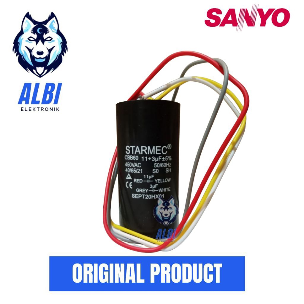 Kapasitor mesin cuci dua tabung SANYO - Capasitor mesin cuci dua tabung sanyo