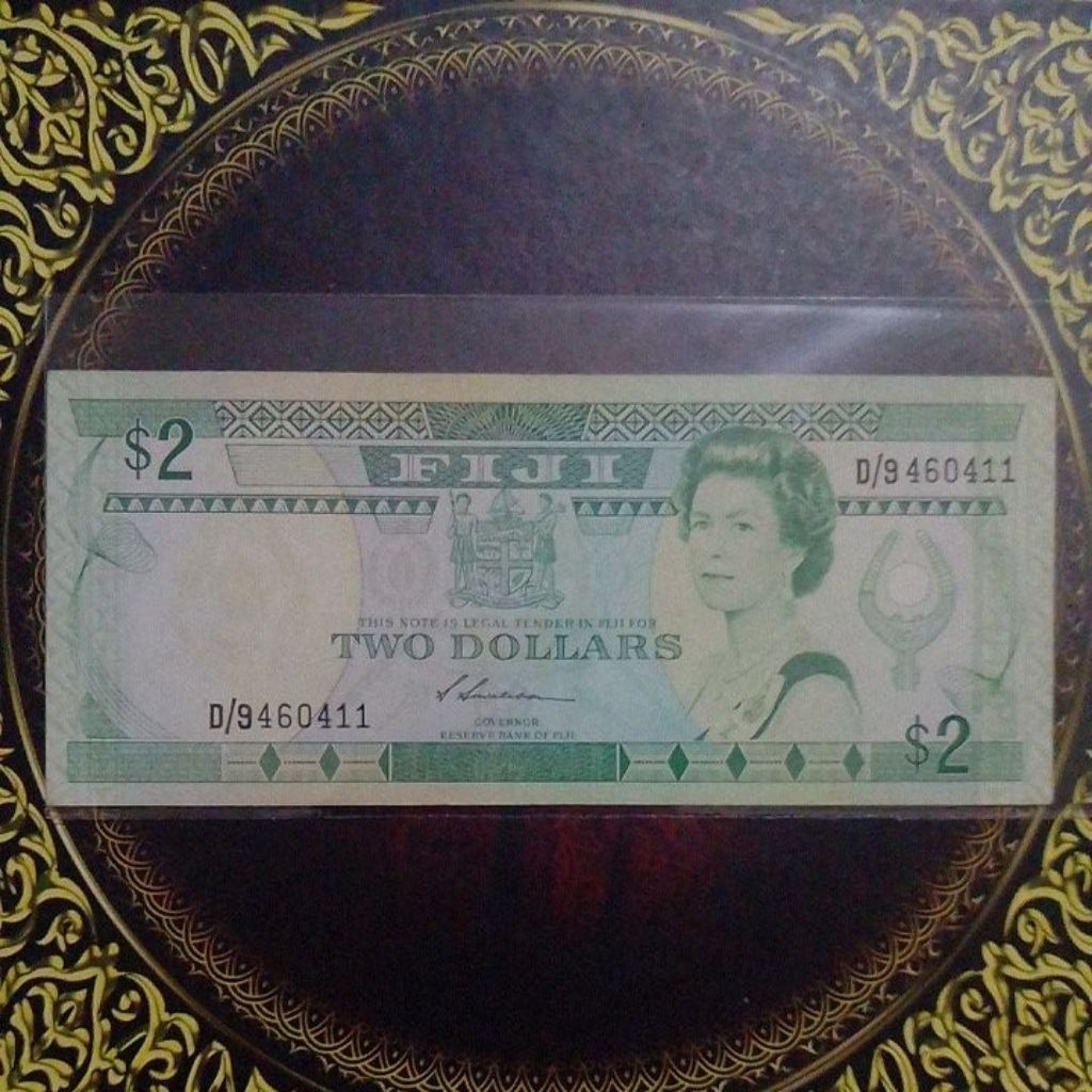 Uang Fiji 2 dollar 1987 vf