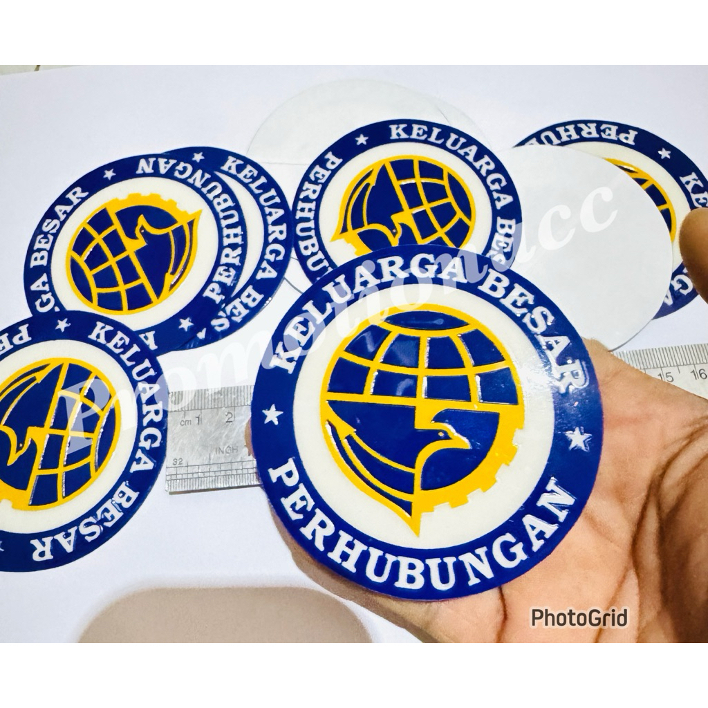 Stiker Bulat 8cm Sticker Stiker Tempelan PERHUBUNGAN Bulat 8cm Dishub Kemenhub PERHUBUNGAN Satuan PR