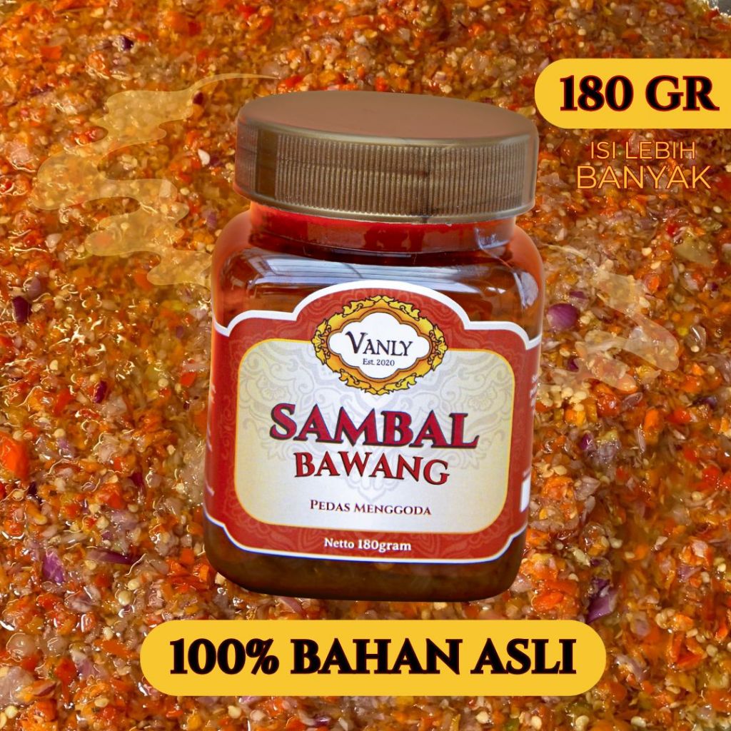 

[ BUMBU VANLY ] SAMBAL PREMIUM – Sambal Bawang / Pedas Gurih (180 gr)