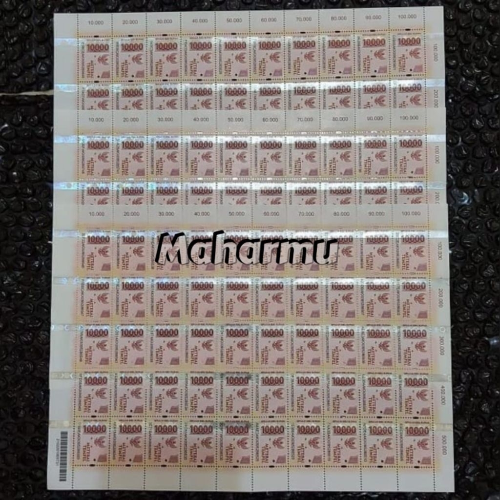 

Materai Tempel Asli Peruri 10000 Original