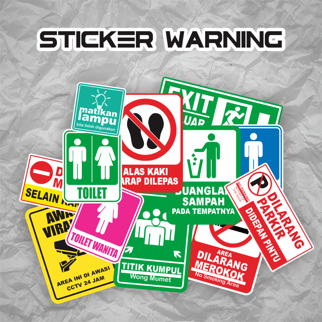 

Stiker Warning / Pengawasan Cctv / Sticker Pengawasan / Label Anti maling / Sticker Pemberitahuan
