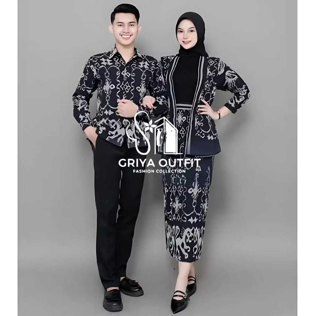 MADAM COUPLE TENUN NTT BLACK - BAJU TENUN COUPLE - COUPLE TENUN NTT