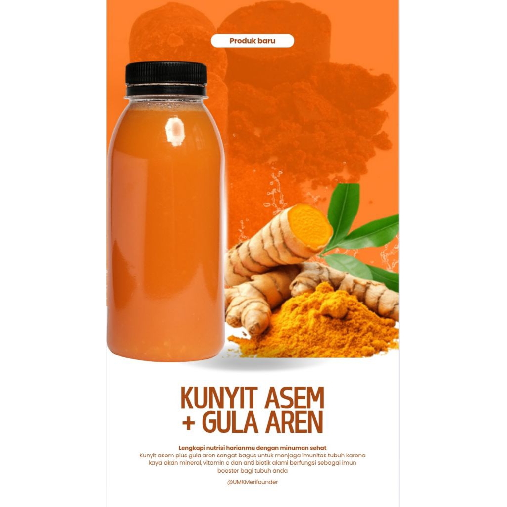 

JAMU HERBAL TRADISIONAL KUNYIT ASEM PLUS GULA AREN 250 ml