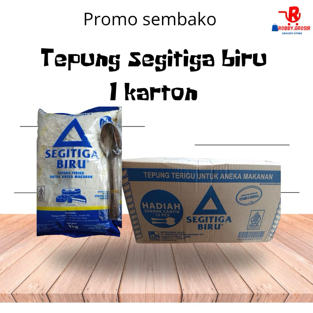 

tepung segitiga biru 1 karton isi 12 pcs