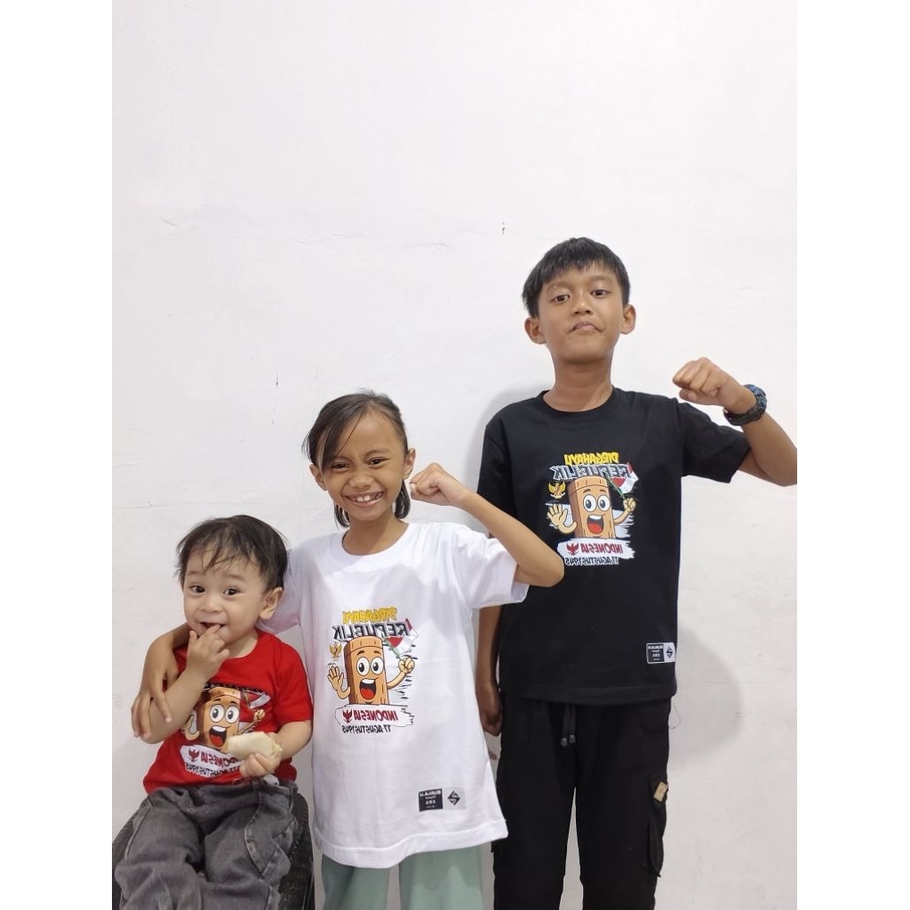 KAOS MERAH PUTIH ANAK // KAOS ANAK // KAOS KATUN ANAK