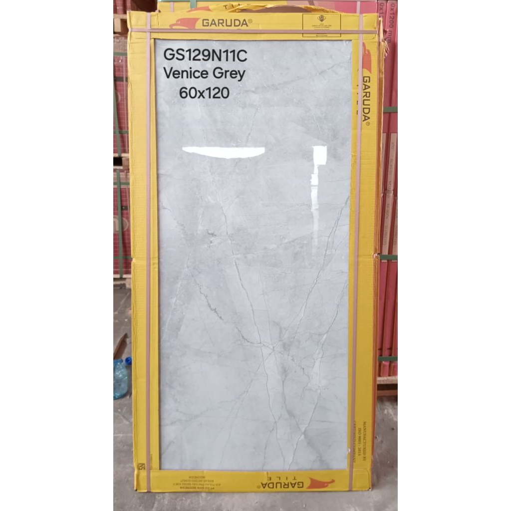 granit Garuda tile 60x60 Venice grey glossy kilap glazed polish isi 3