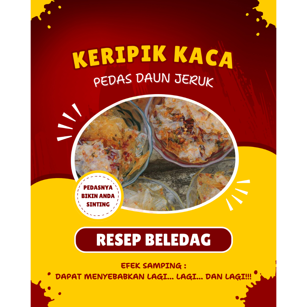 

Beledag keripik kaca keripik beling 1kg bumbu melimpah pedas daun jeruk