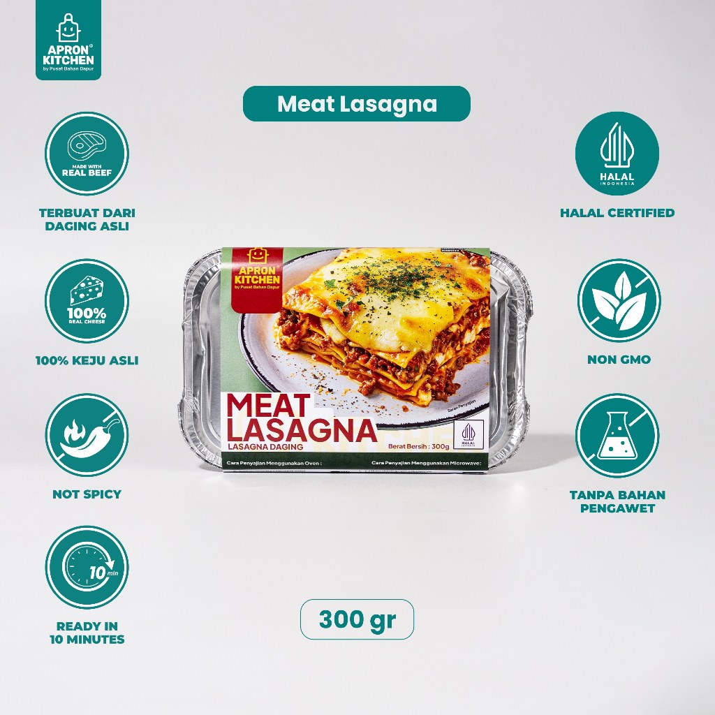 

Italian Meat Lasagna ala Restoran 200gr (Siap dipanggang 15 menit)